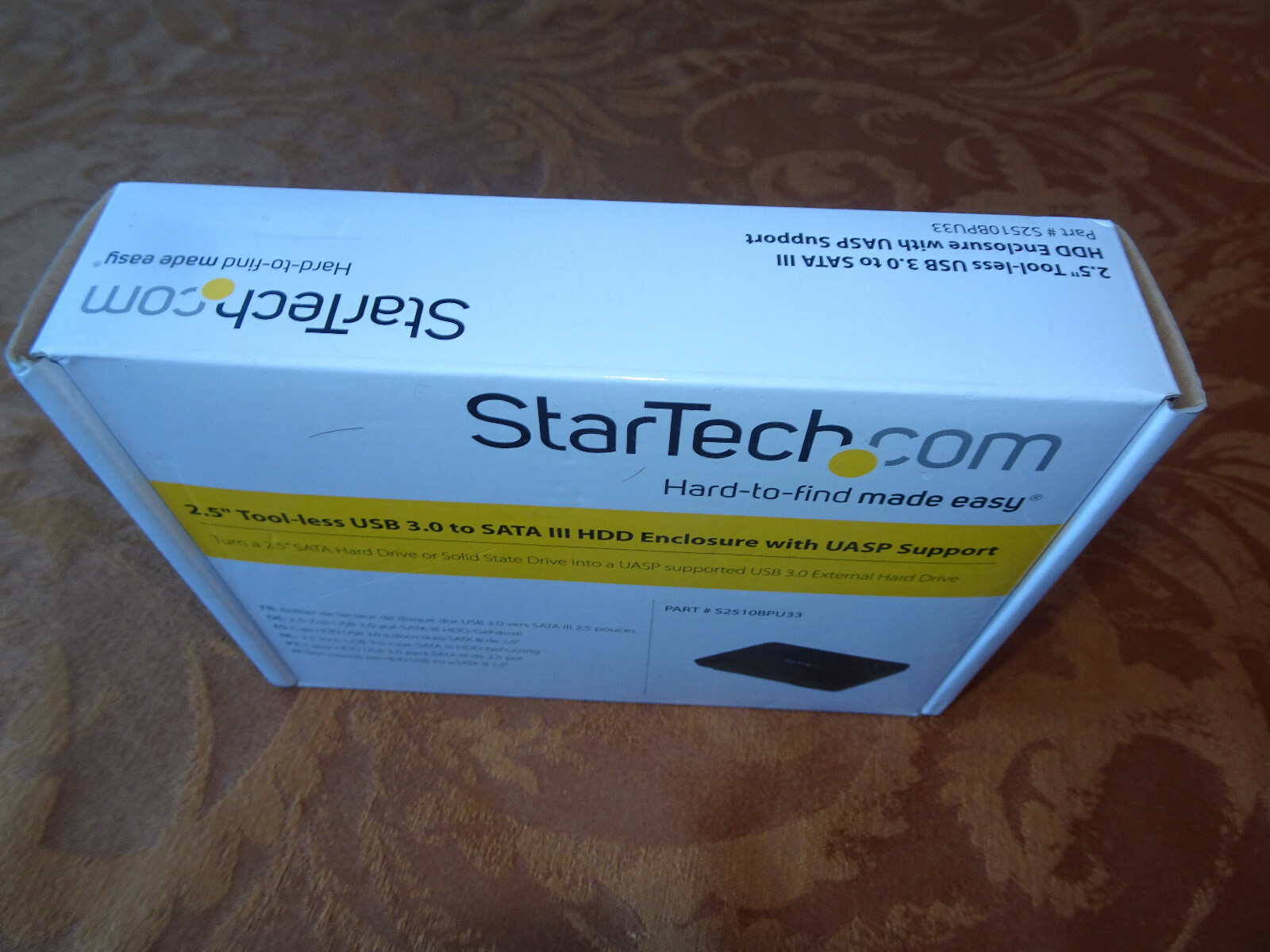StarTech S2510BMU33B 2.5'' USB 3.0 External SATA III SSD/HDD Enclosure Portable