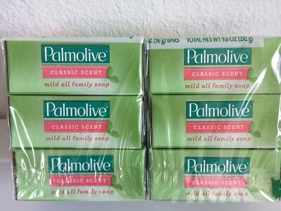 Palmolive Classic Scent Soap 3.2 oz Bars 6 Bar Pack Sealed Mild All Family Soap