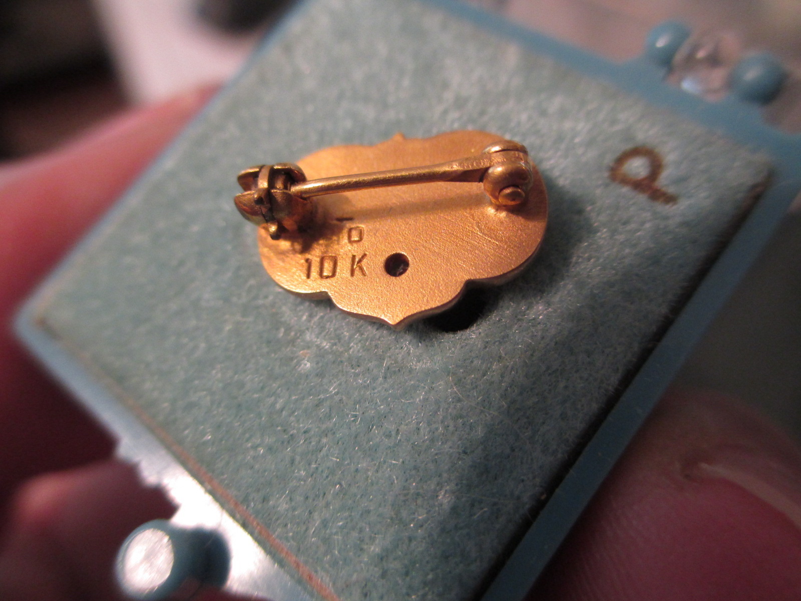 Vintage Del Monte Corporation 10kt Gold Employee Award Pin with Diamond