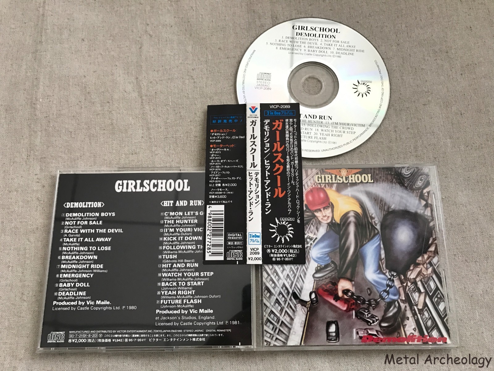 ポップス+ロック(洋楽) CD Girlschool Demolition / Hit And Run VICP2089 BRONZE /00110 Girlschool – Demolition / Hit And Run – CD (Compilation