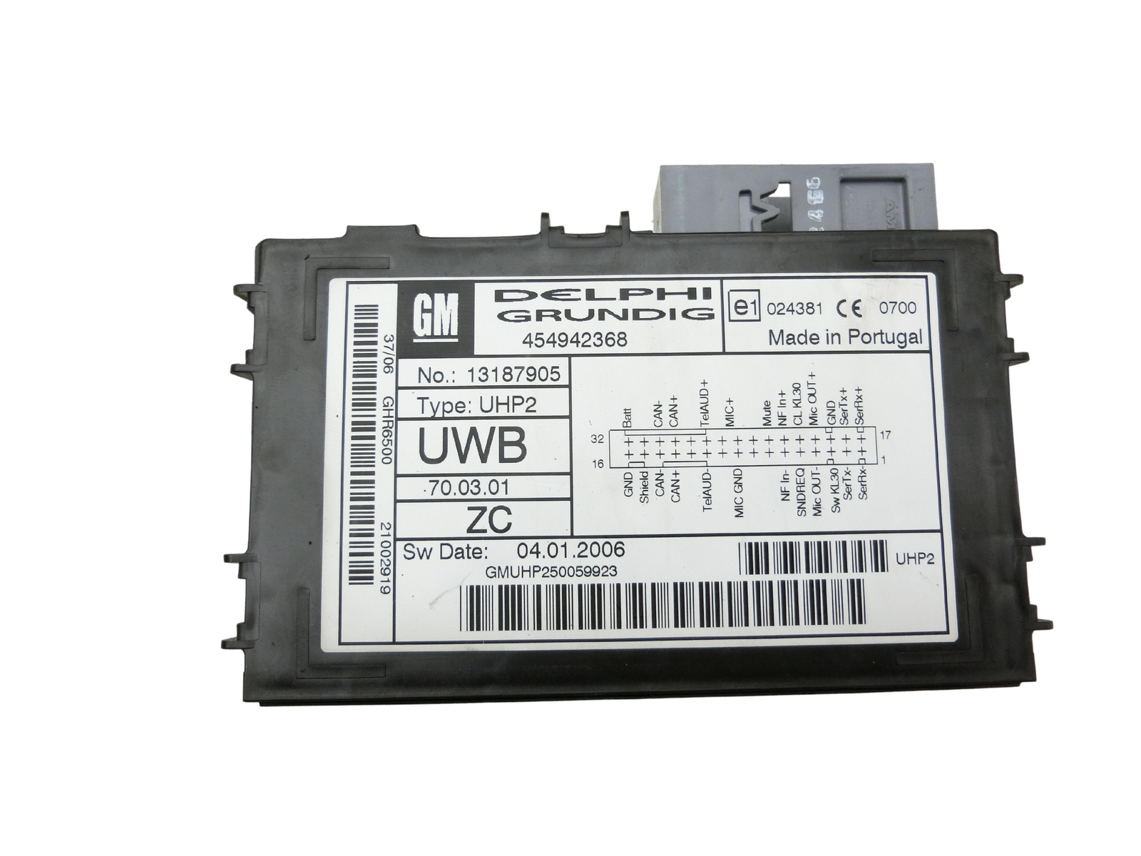 Bluetooth Kit mani-libere Centralina / Apparecchio controllo UWA UHP4 · per Opel Vectra C 05-08 - Bild 1