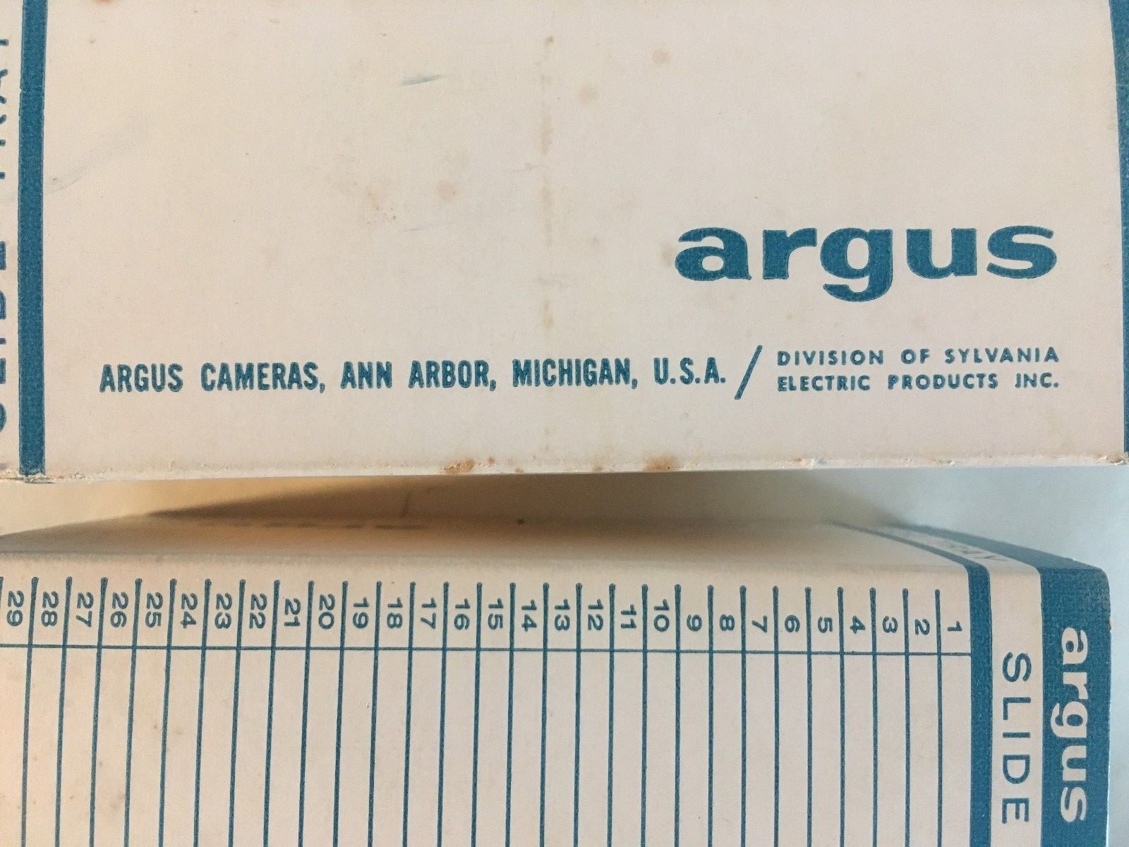 VINTAGE ARGUS SLIDE TRAY (S) 2 SYLVANIA ELECTRIC PRODUCTS