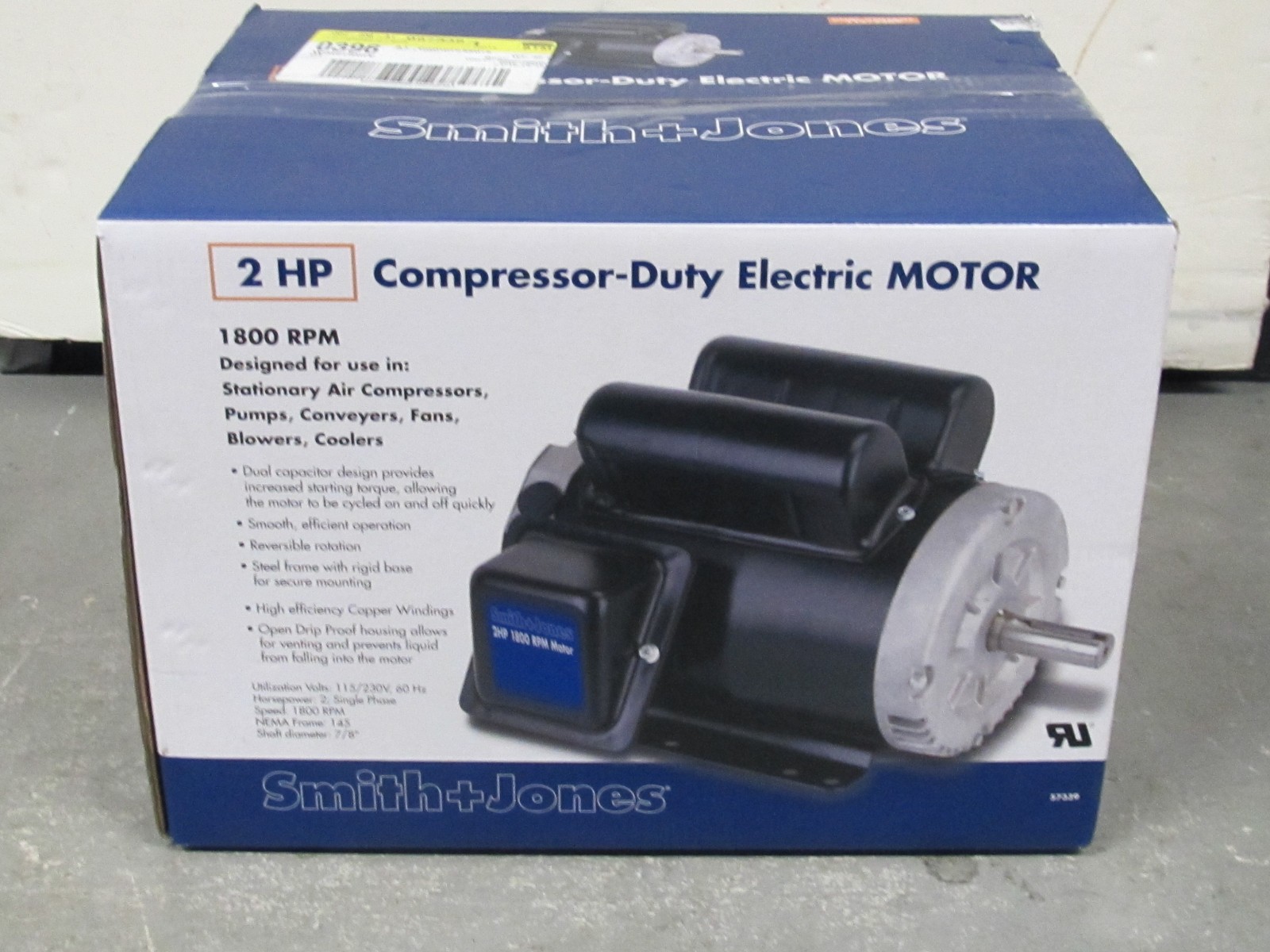 Smith And Jones 2 Hp Compressor Duty Motor #57339 | eBay