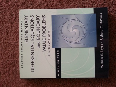 Student Solutions Manual: Elementary Differential Equations & Boundary Value...