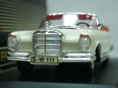 WOW EXTREMELY RARE Mercedes W111 220SE Cabrio 1964 White 1:43 Faller-Minichamps