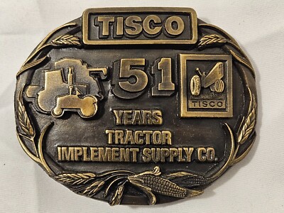 NEW TISCO 1987 TRACTOR IMPLEMENT SUPPLY CO 51 YEARS LIMITED EDITION BELT BUCKLE