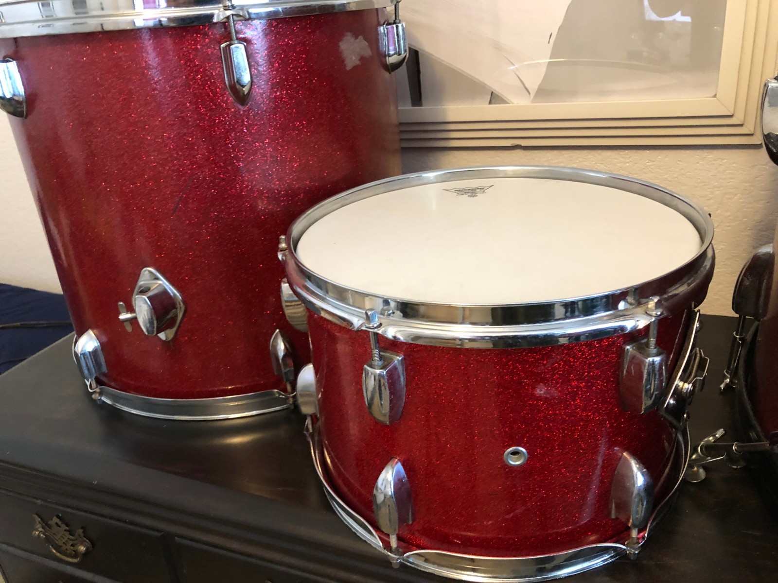 1968 Vintage Pearl Drum Kit - Sparkling Red Pearl - Series 52 