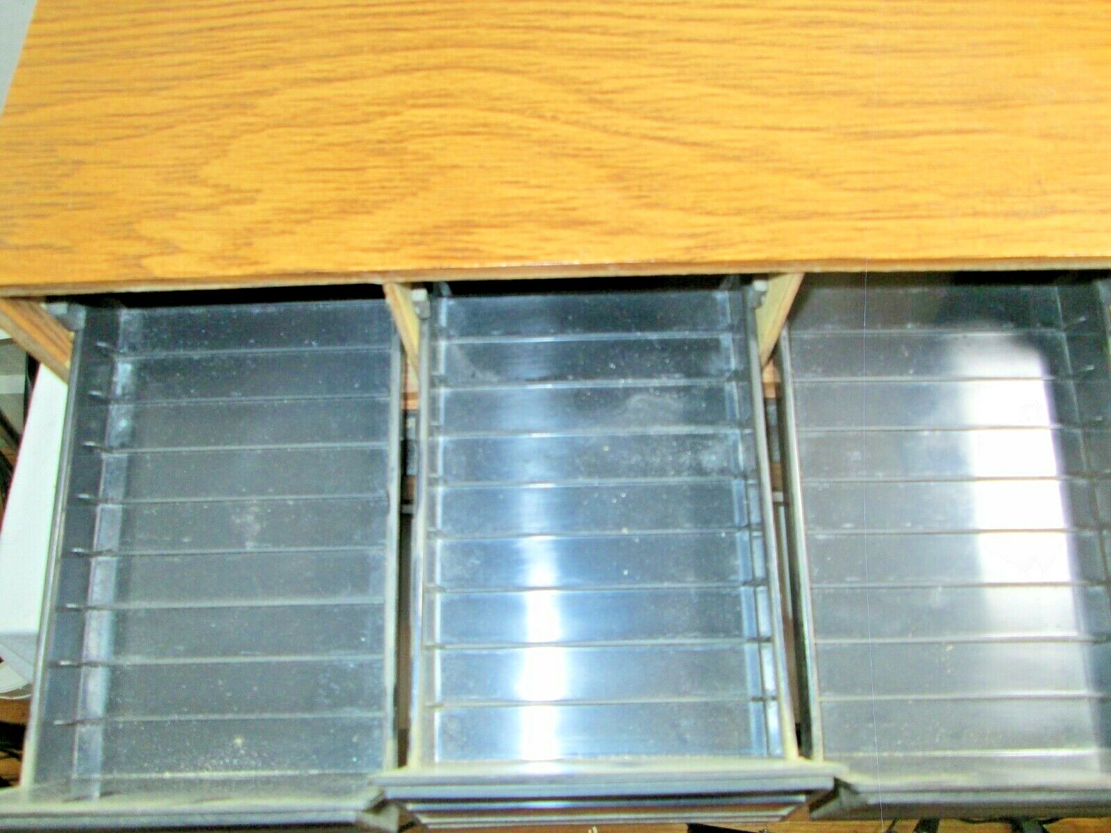 Vintage 70's Cassette Tape Storage Box Cases 3 Drawer 36 Tapes Lot of 2
