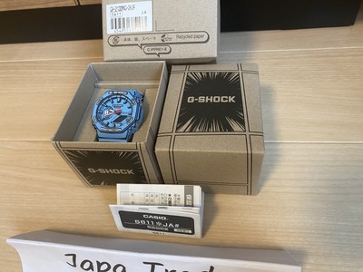 Pre-owned Casio G-shock Manga Theme Ga-2100mng-2ajr Blue Watch Box Jpn