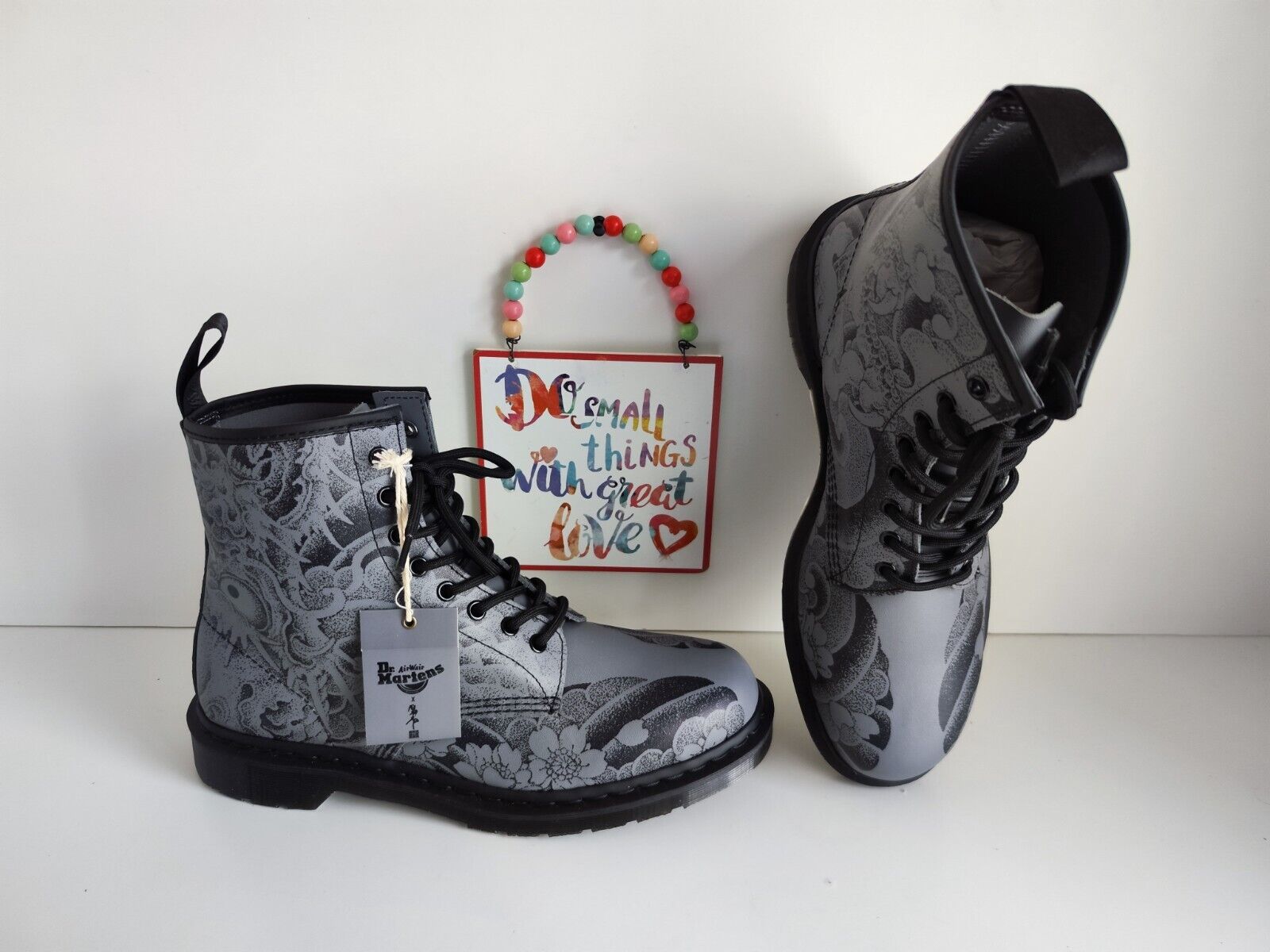 Dr Martens 1460 OT tattoo gunmetal grey Japanese Dragon Art Dr Martens 1460 OT tattoo gunmetal grey Japanese Dragon Art