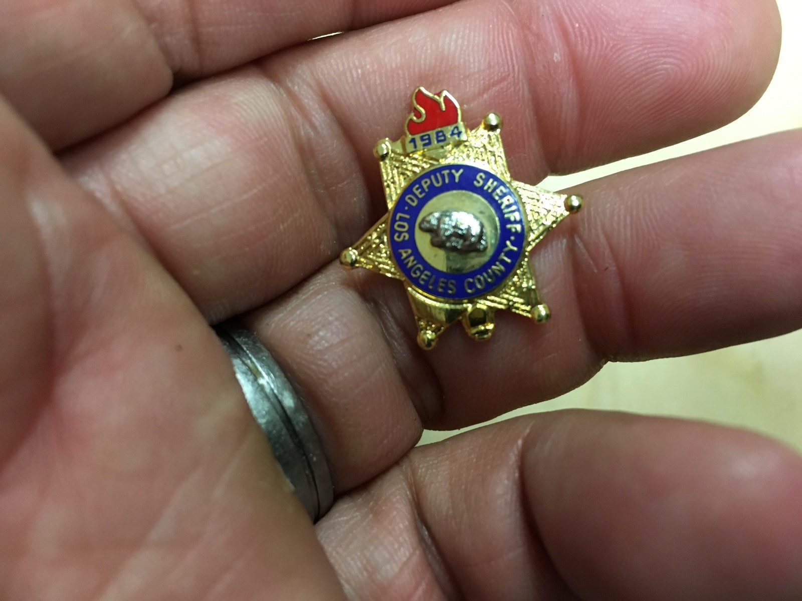 3 1984 OLYMPIC PIN USC VILLAGE LAPD PIN VENUE Sheriff