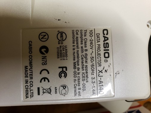 Lot of 3 Casio projectors For Parts or Repair,remotes,cords see pics