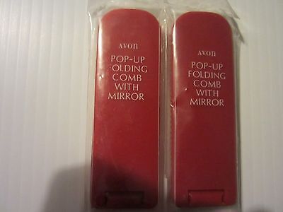 Avon   (2 ) Discontinued  Custom  POP-UP FOLDING COMB AND MIRROR  New  Sealed