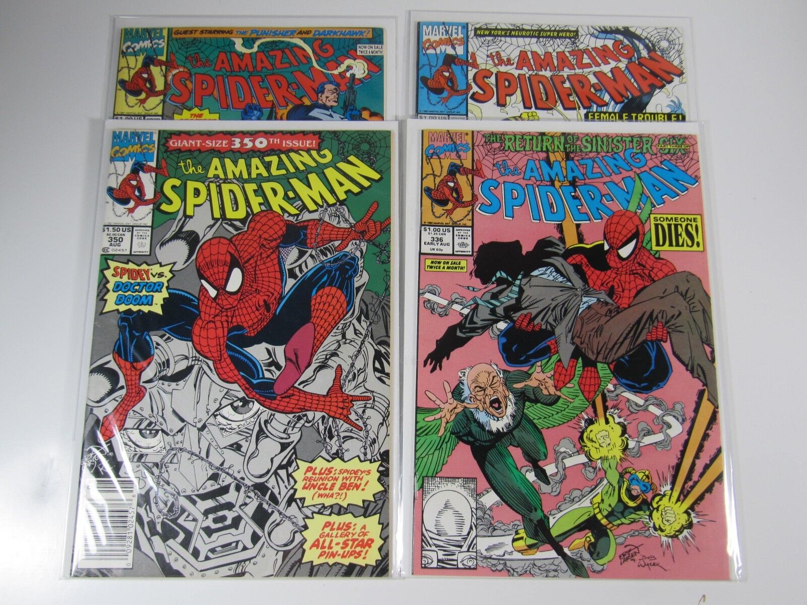 Amazing Spider-Man 4 issue lot 336 340 350 353 Marvel comics Amazing Spider-Man 4 issue lot 336 340 350 353 Marvel comics
