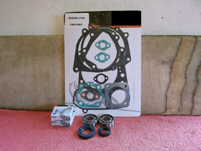 Suzuki LT50 '84-'05 Engine rebuild kit.Main bearings,Crank seals & gasket set