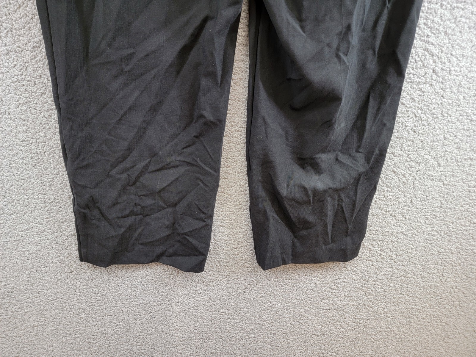 Calvin Klein Plus High-Rise Faux Leather-Waist Pants Women's 20W Black Solid - Picture 13 of 17