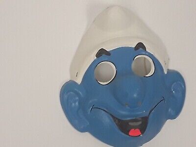 Smurfs Vintage Halloween Mask Collectible Ben Cooper Pre Owned Acceptable Read