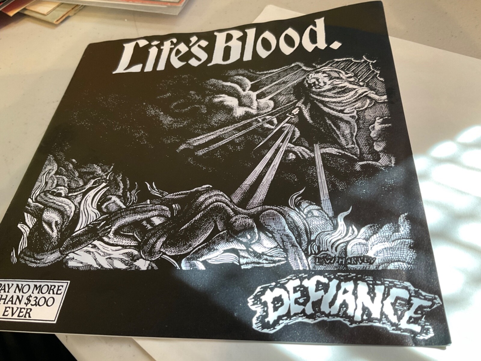 米7” Lifes Blood Defiance VMFM03 VERMIFORM /00080 LIFE'S BLOOD 7” DEFIANCE EP NYHC Vermiform VFM 03 EX/EX w
