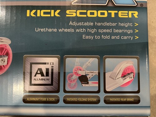 Razor A Kick Scooter AUTHENTIC Pink Aluminum T-Tube/Deck Adjustable Height NIB