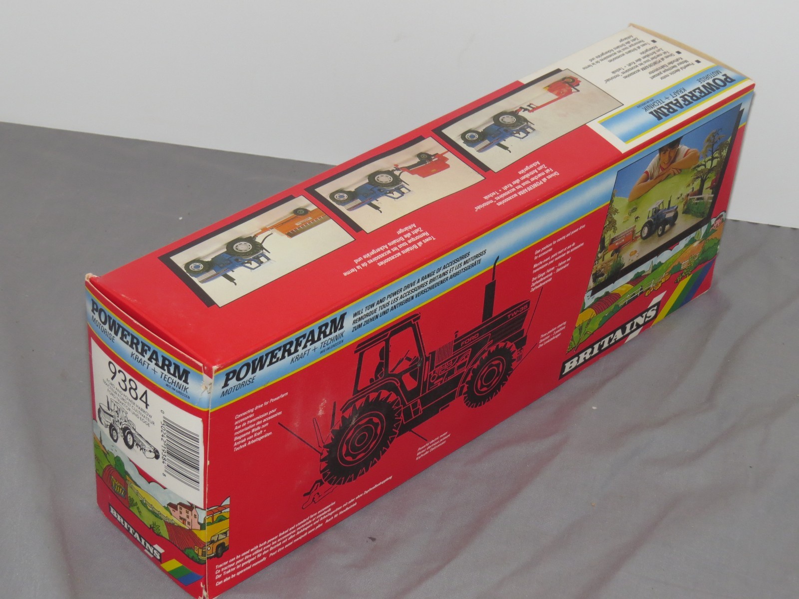 Vintage Ford TW-35 With a Power Harrow Set By Britains 1:32 Scale NIB SHARP!