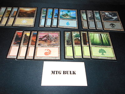 20 Basic Land - INVASION - 1x of each art - SP-MP - Magic MTG FTG