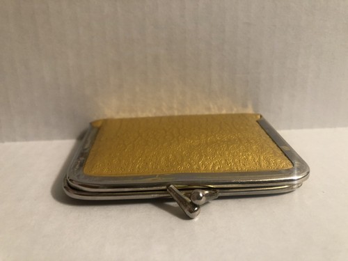 Vintage Sewing Kit Intricate Gold Case Kiss Lock Closure 20+ Sewing Tools