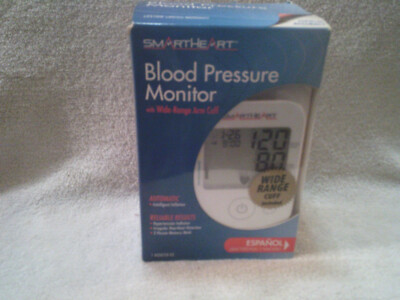 Smart Heart BLOOD PRESSURE MONITOR w/Wide Range Cuff, Model #01-553 NEW