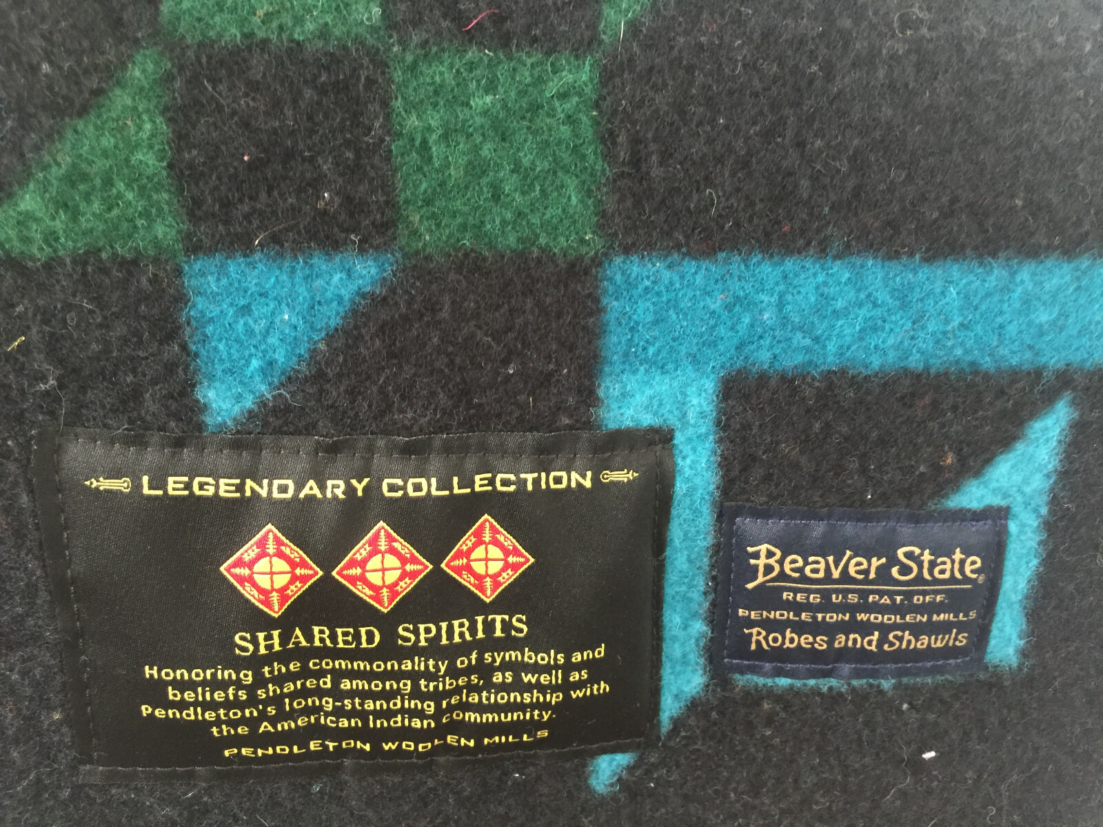 Pendleton Shared Spirits Legendary Collection Wool Blanket Queen 64x80