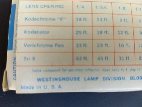 Vintage Westinghouse camera M2 flashbulbs General Electric USA made plus box