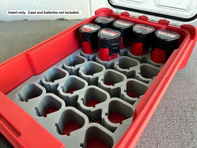 Milwaukee Packout Insert for M12 Battery Storage (1.5Ah, 2Ah, 3Ah) (Insert Only)