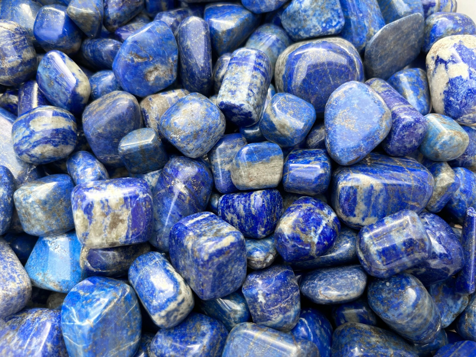 Grade A++ Lapis Lazuli Tumbled Stone, 0.65-1.5 Inch Lapis Crystal,Wholesale Bulk