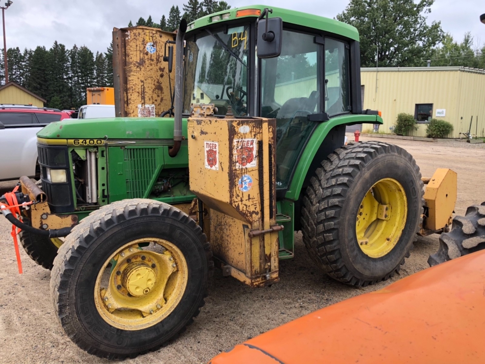 John Deere 6400 Tractor Cab PTO w/ Tiger Fail Mower 100Hp Diesel 4500 hours 4x4