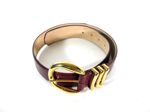 Liz Claiborne Belt Alligator Print Leather, Brass and Stitch  display picture 1