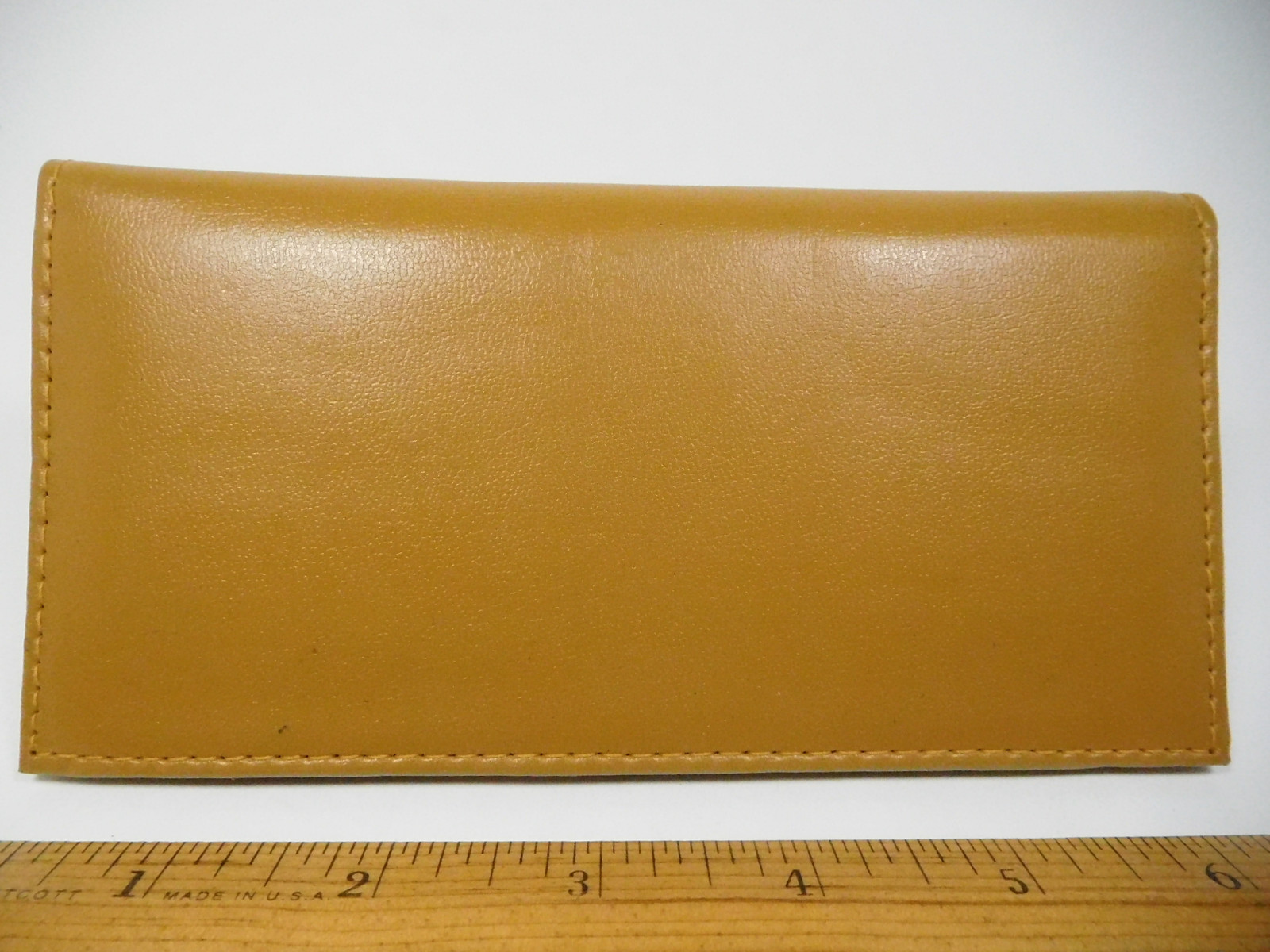 Marshal Tan Man-Made Leather Checkbook Cover-1 Card Slot,-Factory Second156PU-TN