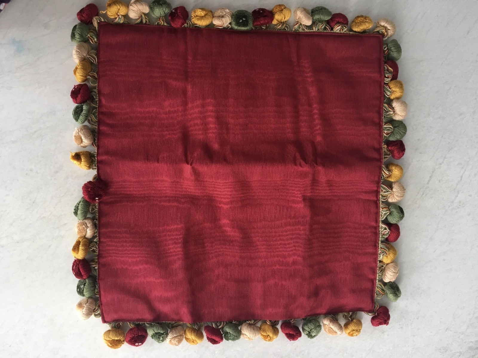 Vintage Venetian Italian Velvet and Silk Textile Sampler Square Table Runner
