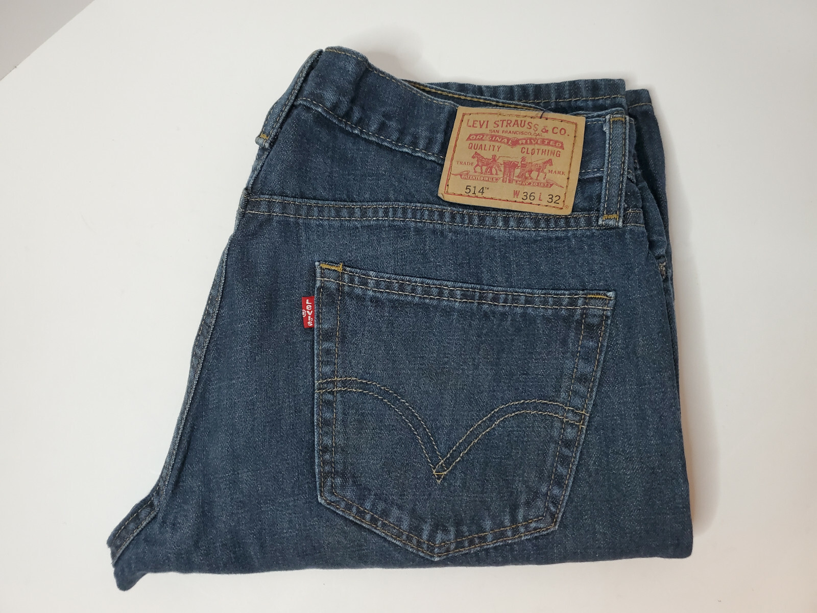DARK WASH STRAIGHT FIT DENIM BLUE JEANS 