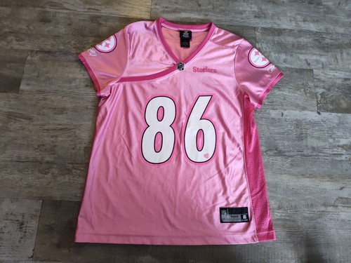 Pittsburgh Steelers Pink NFL Reebok Team Apparel Sz L Jersey