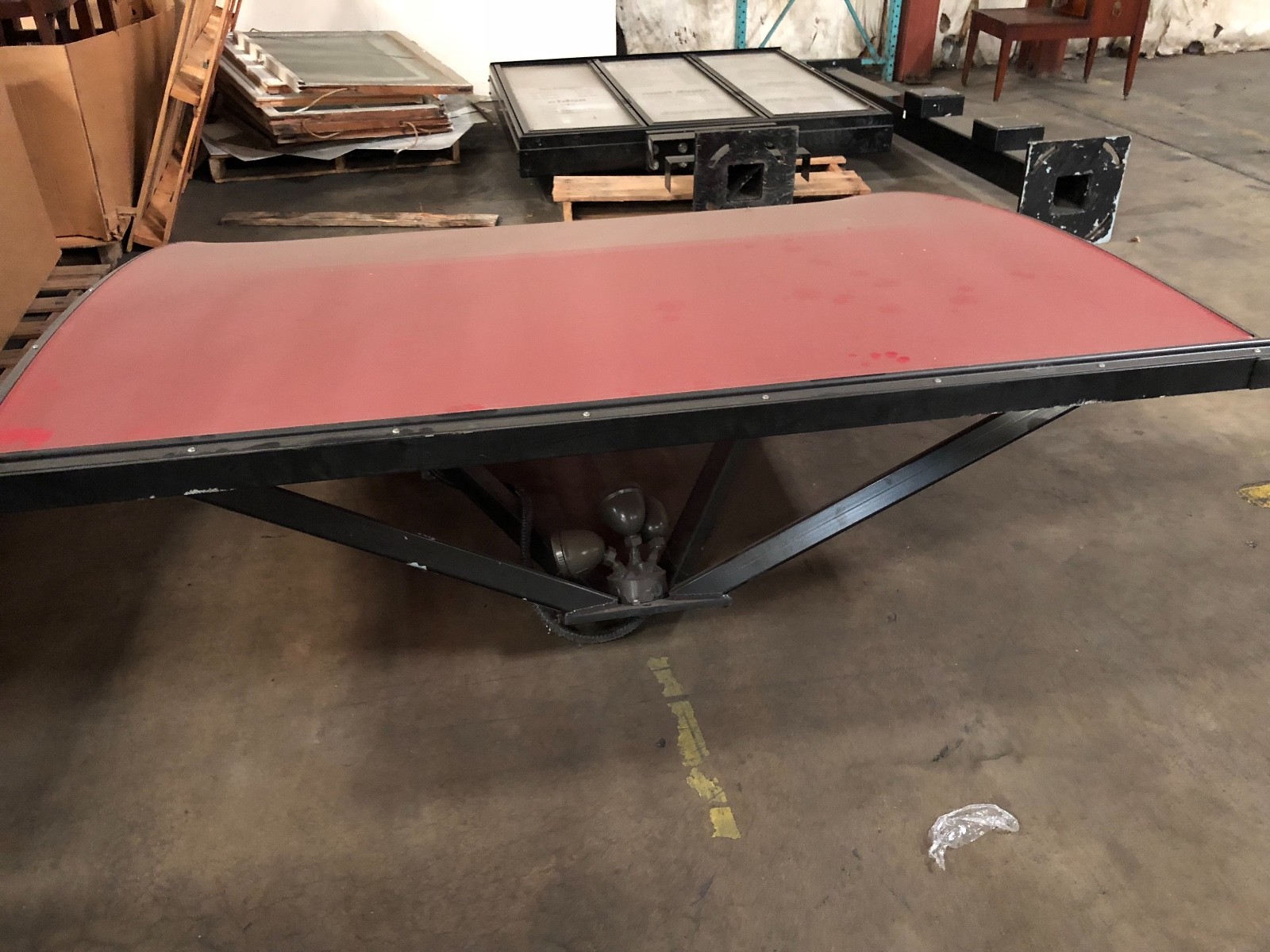 mainstream metal outdoor menu drive thru 3 door black with red top canopy