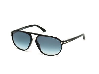 Pre-owned Tom Ford Sunglasses Ft0447 Jacob 01p Black Blue Man