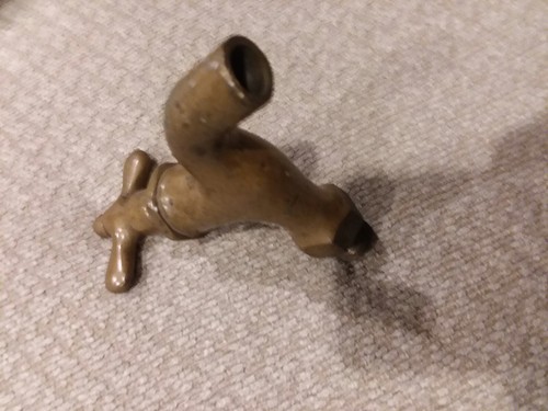 Antique Brass Faucet Spigot Haydenville Ma. Spring Twist Pat. Date 1900 Vintage