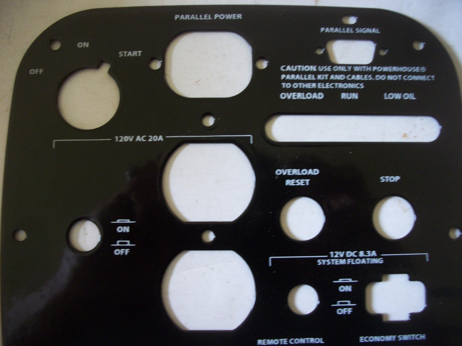 69781 Metal Control Panel Only for a PH2100PRi Powerhouse 04120218