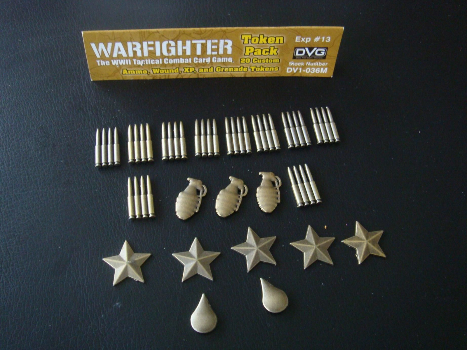 DVG Warfighter: Дополнение ко Второй мировой войне #13 Металлических жетонов Dan Verssen Games New