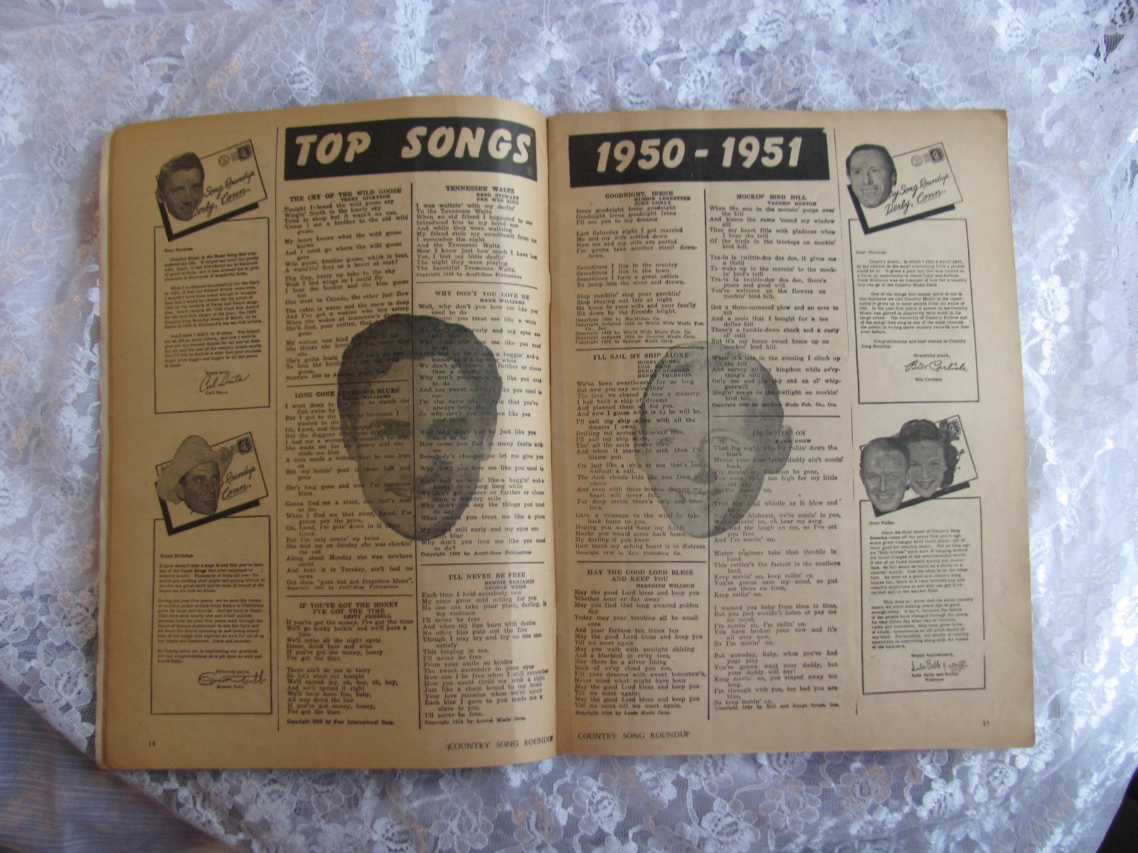 Country Song Roundup Magazine Fifth Anniversary Issue 1949 - 1954 Greatest Songs