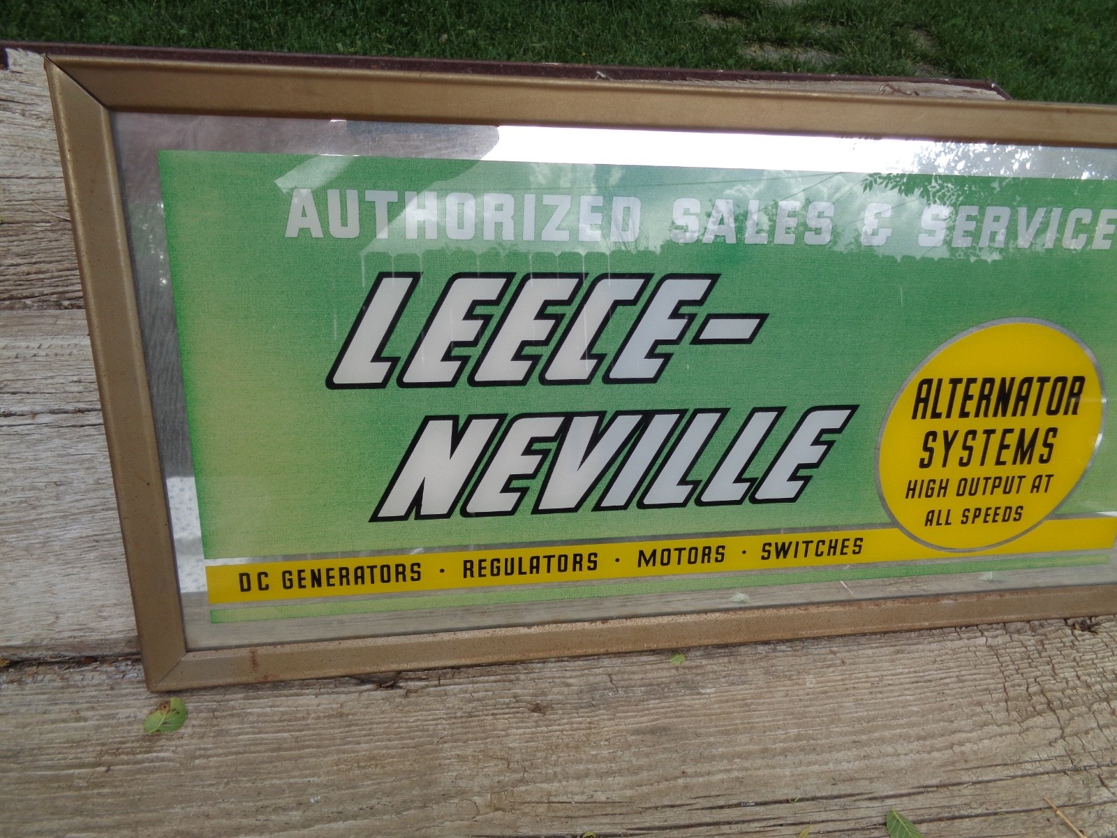 Rare Leece Neville Generator Alternator Motors Switches advertising wall mirror