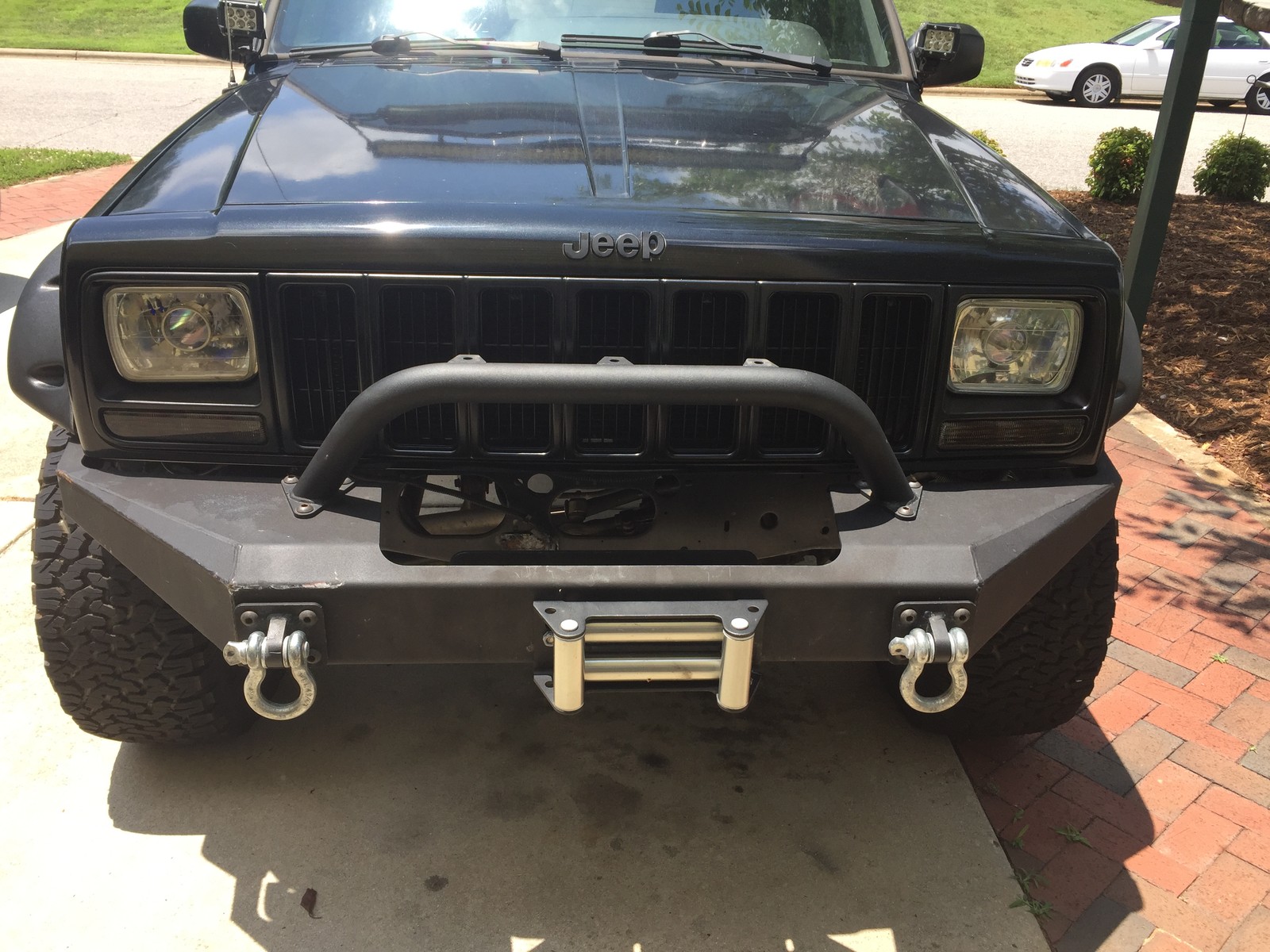 For Cherokee 19972001 Header Panel Grille Headlight Door Bezel Primed