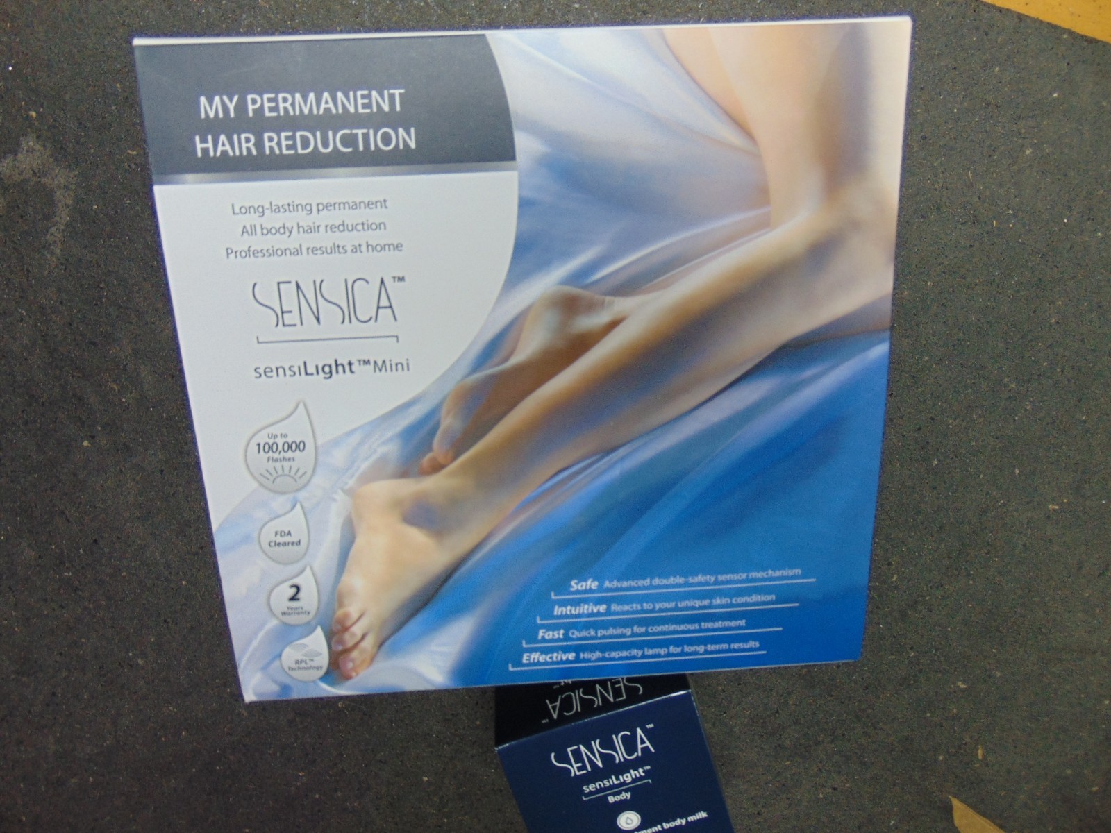 Sensica Sensilight Mini 100K Hair Removal FDA Cleared+Treatment Body Milk NEW