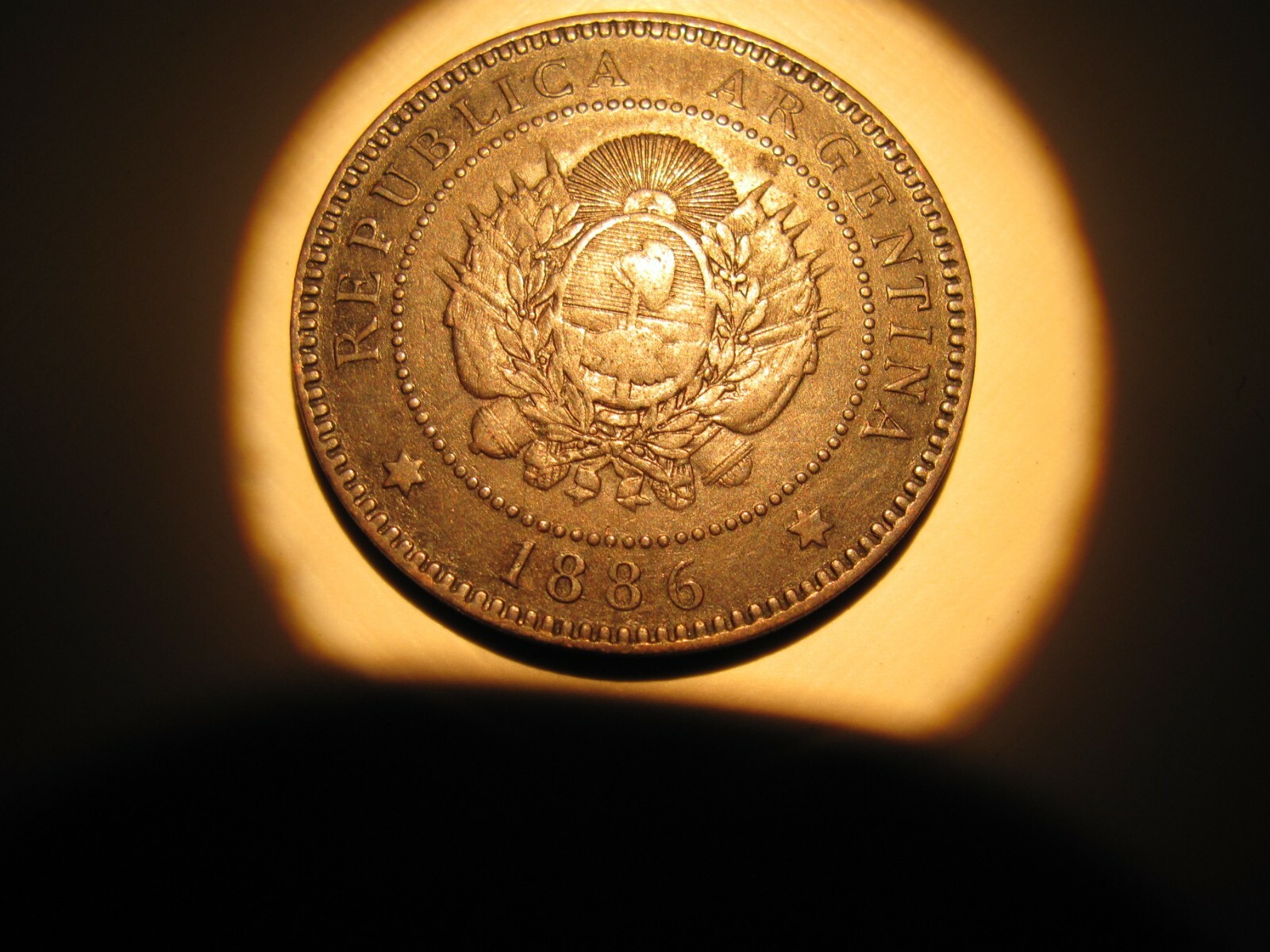 ARGENTINA 1882-1896 Un Centavos Set, 14 different dates, circulated grade