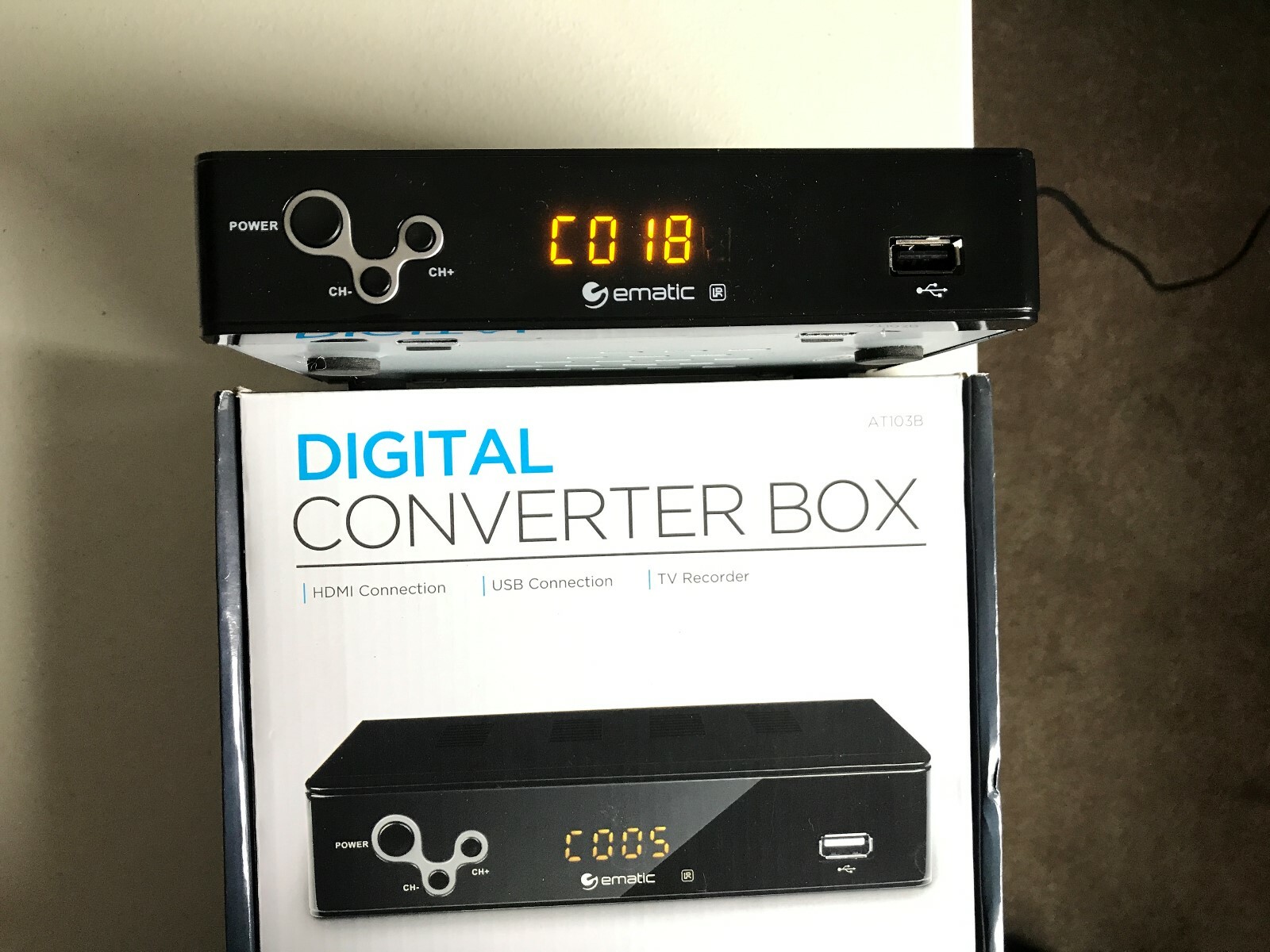 Ematic AT103B Digital Converter Box