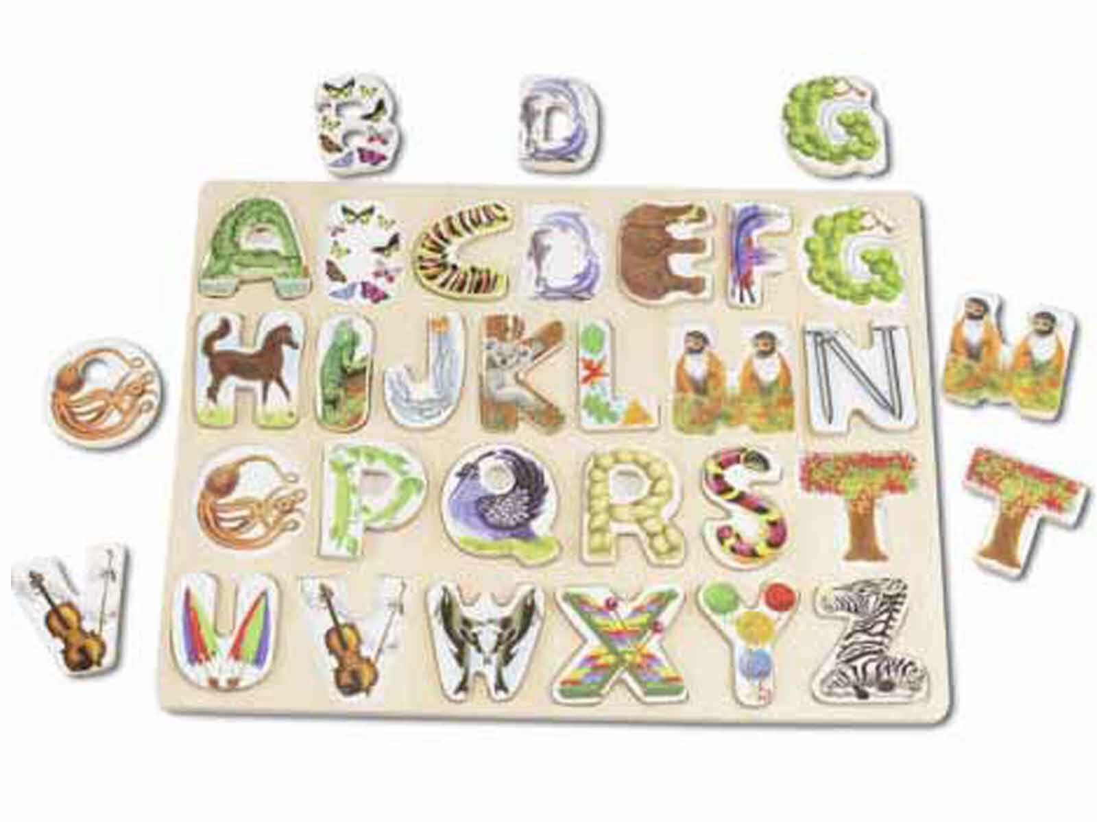 Little Tree Alphabet Art Wooden Puzzle - A-Z 27 Piece Set