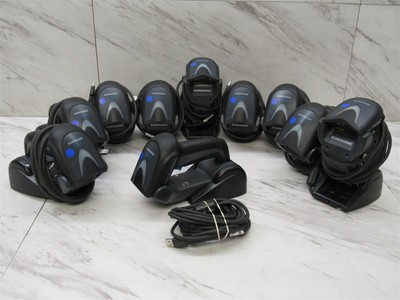 Lot of 10 Datalogic Gryphon GBT4400 Bluetooth Barcode Scanner w/ Base & Cable 